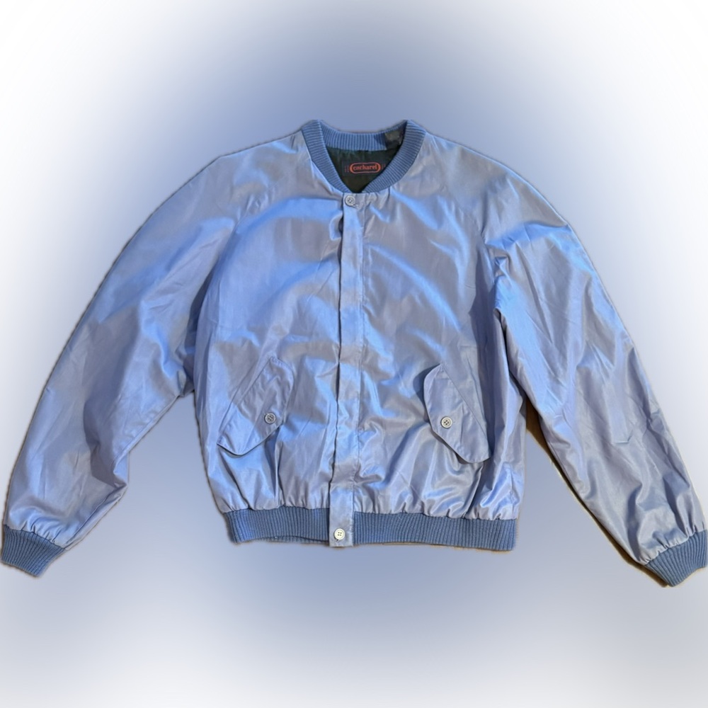 Vintage MINT Designer Cacharel Paris Light Blue Jacket, Made in Hong Kong